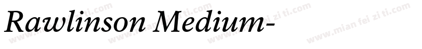Rawlinson Medium字体转换
